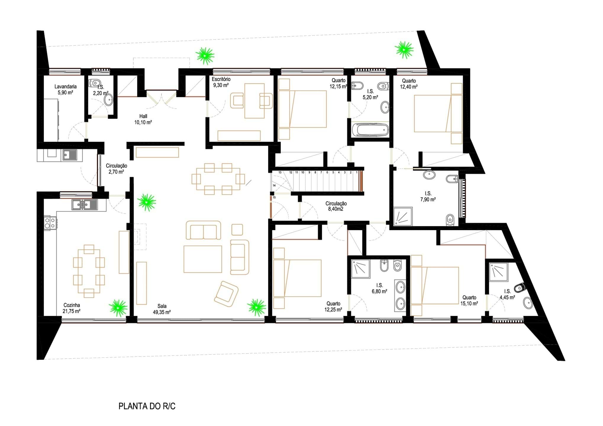 Planta baixa da casa